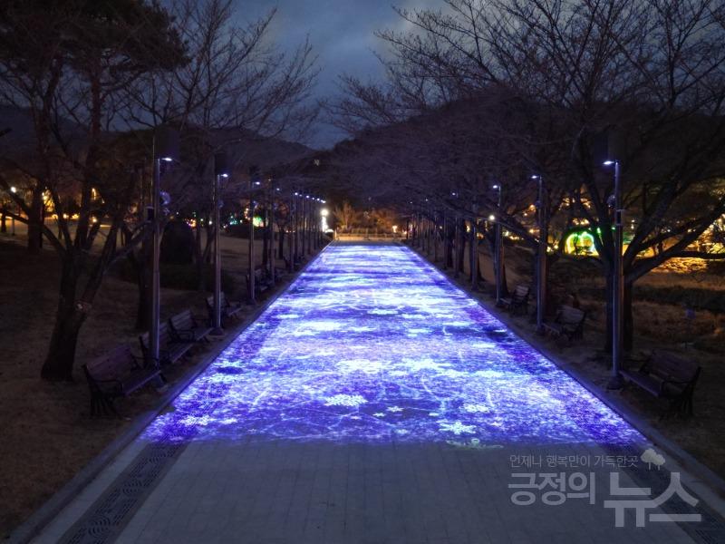 김천시, 직지문화공원, 야간 관광명소로 거듭나, 2023년 미디어아트 조성공사 완료